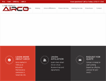 Tablet Screenshot of aircoweldingservices.com